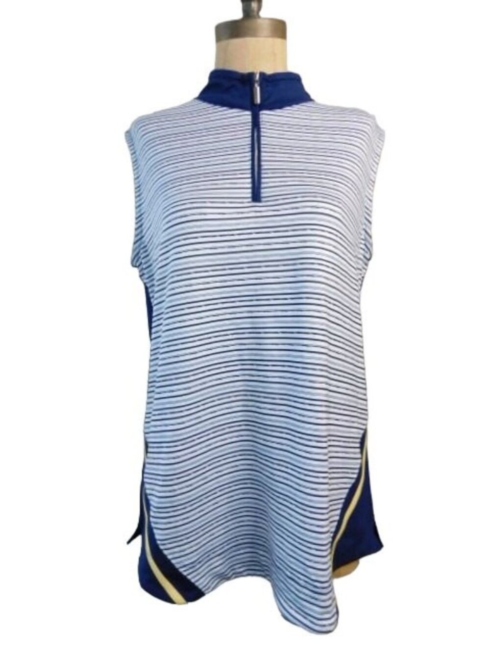 Chase 54 Size L Large Stand Collared Sleeveless Golf Tennis Active Top Sporty